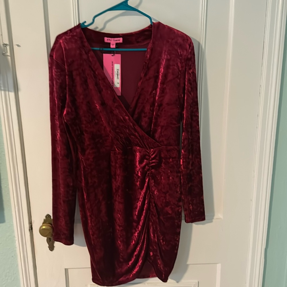 Betsy Johnson crushed velvet dress